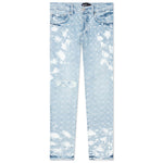 P001 - Light Indigo Bleach Jaquard Monogram