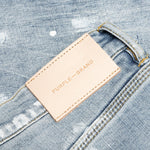 P001 - Light Indigo Knee Slit
