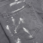 P001 - Worn Grey Knee Slit