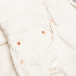 P003 - White Vintage Distress Crop