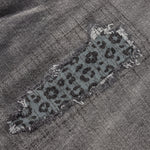 P020 - Black Monogram Leopard Print Repair