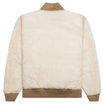 Quilted Bomber Waxed - Cream