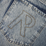 R3 Distressed Baggy Denim - Blue/Cream