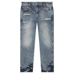 R3 Distressed Baggy Denim - Blue/Cream