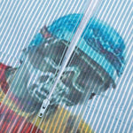 Racer Oversized Workshirt - Blue Stripes