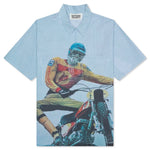 Racer Oversized Workshirt - Blue Stripes
