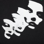 Destroyed Crewneck Sweater with Altered Reality Print - Black