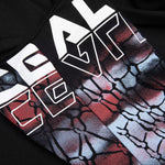 Oversised T-Shirt With Printed Pocket Holes - Black