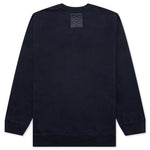Crewneck Sweater w/ R Print - Dark Navy