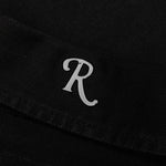 Oversized Bicolor R Pin Denim Shirt - Black