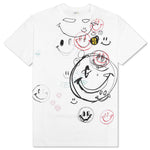 Raf Simons x Smiley Student Drawing Print Big Fit T-Shirt - White