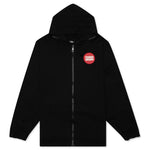 Teenage Dreams Oversized Zipped Hoodie - Black