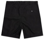 Wide Fit Mini Shorts with Double Pleats - Black