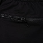 Rayon Jersey Fringe Boot-Cut Track Pant - Black