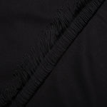Rayon Jersey Fringe Boot-Cut Track Pant - Black