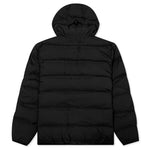 Real Feather Hooded Jacket - Black