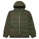 Real Feather Hooded Jacket - Olive
