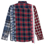 Rebuild by Flannel Shirt 7 Cuts Shirt - Navy/Scarlet