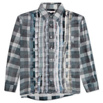 Rebuild Flannel Ribbon Shirt Reflection - Aqua/Grey