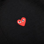 Red Emblem S/S V Neck Cardigan - Black