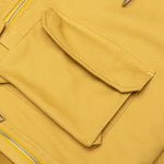 Flannel Lined Cotton Canvas Cargo Jacket - Hotshot Yellow