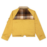 Flannel Lined Cotton Canvas Cargo Jacket - Hotshot Yellow