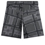 Plaid Ripstop Cargo Short - Black