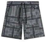 Plaid Ripstop Cargo Short - Black