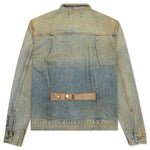 Washed Denim Jacket w/ Corduroy Collar - Denim
