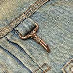 Washed Denim Jacket w/ Corduroy Collar - Denim