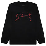 Chandelier and Snake Print Long Sleeve T-Shirt - Black