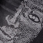 Rhinestone Face Jeans - Black