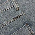 Rhinestone Wide Leg Pant - Indigo
