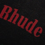 Bandana Knit Crewneck - Black/Red