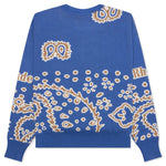 Bandana Knit Crewneck - Light Blue