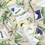 Cigarette Print Button Up - Taupe/Multi