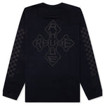 Rhude Cross Logo L/S Tee - Vintage Black
