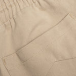 Embroidered Twill Logo Short - Tan