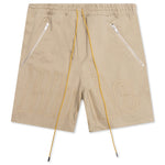 Embroidered Twill Logo Short - Tan