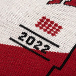 Grand Prix Cardigan - Creme/Black/Red