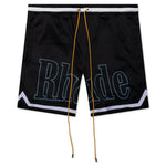 Rhude Logo Basketball Swim Shorts - Black/White