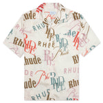 Mash-Up Logo Button Up - Cream/Multi