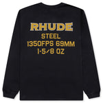 Rhude Steel L/S Tee - Vintage Black