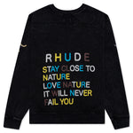 Wolf In Nature Graphic Crewneck - Black