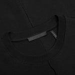 Rib Knit Logo Tee - Black
