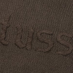 Roll V-Neck Logo Sweater - Brown