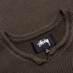 Roll V-Neck Logo Sweater - Brown