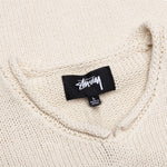 Roll V-Neck Logo Sweater - Natural