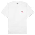 S/S Pocket Heart T-Shirt - White/Red
