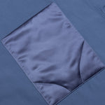Quilted Pocket Polo Top - Light Indigo